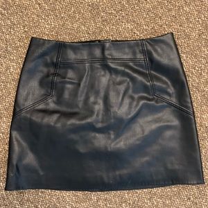 Leather mini skirt